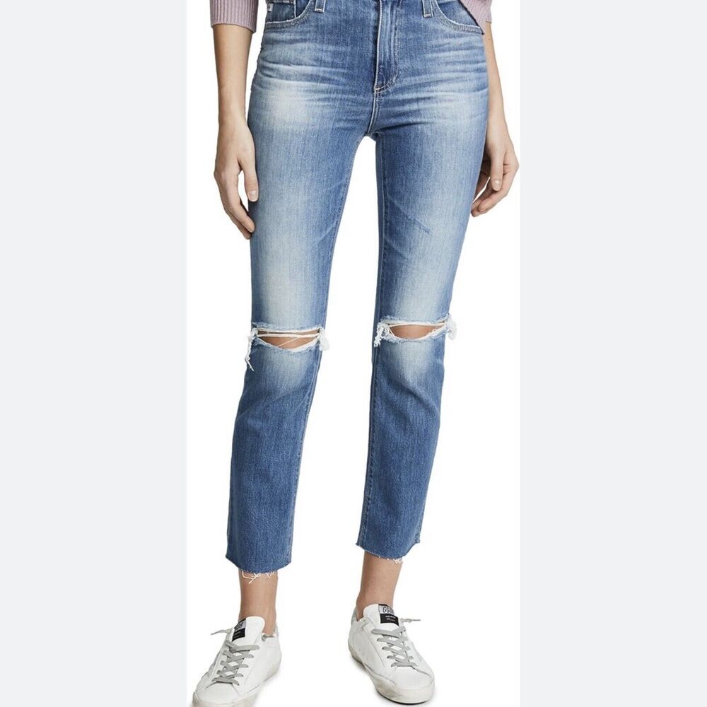 AG Adriano Goldschmied The Isabelle High Rise Straight Crop Size 30